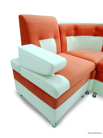 Кухонный Угловой диван "Форум-10", Велюр Ginger 036/001 Левый