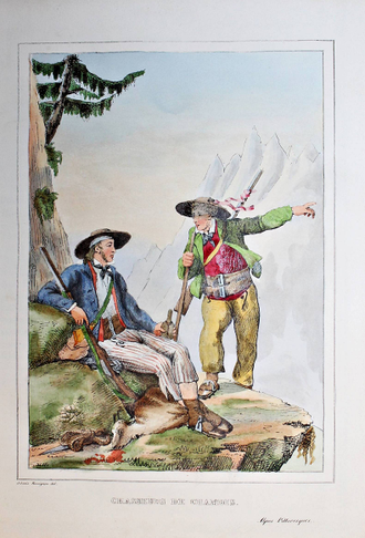 Живописные Альпы. Описание Швейцарии. В 2-х частях. [На фр. яз.].  Paris: Delloye, 1837-1838.