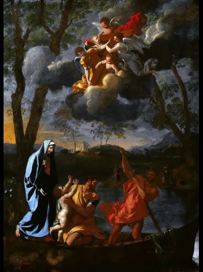 Картина обогреватель, репродукция Никола Пуссен Возвращение Святого Семейства в Назарет