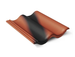 Цементно-песчаная черепица BRAAS Янтарь Антик красный