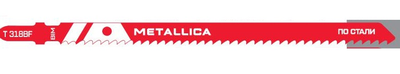 Пилки д/лобзика METALLICA Ultra T318BF, 132/110мм шаг 2мм, BiM прямой рез, по стали 4-7мм 2шт