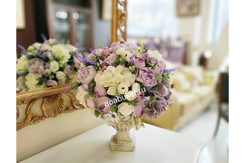 Композиции из искусственных цветов в интерьере - фото альбом