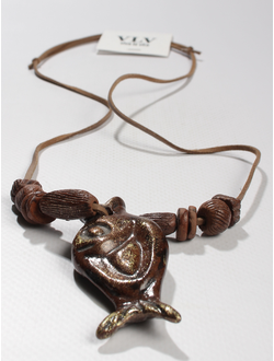 Подвеска "Рыбка с бусинами5" керамика