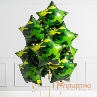 СЕТ ИЗ ВОЗДУШНЫХ ШАРИКОВ "КАМУФЛЯЖ"