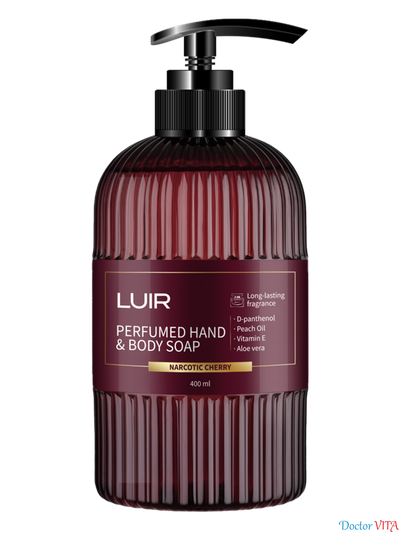 Парфюмированное мыло для рук и тела LUIR cherry 400 мл.