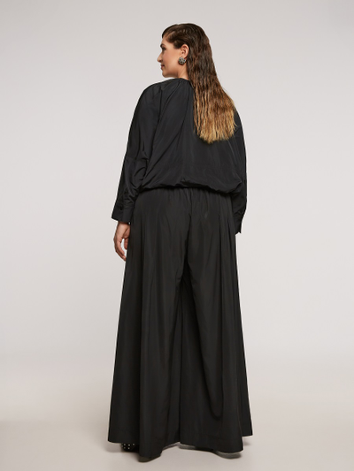 Брюки широкие из плащовки