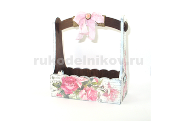 корзинка декорированная (декупаж)