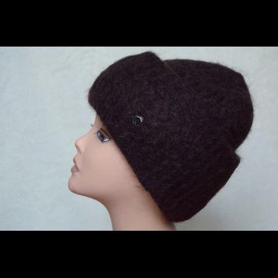 Коричневая шапка с отворотом Vizio Италия 5967 CR