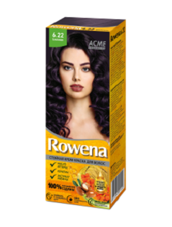 Rowena Стойкая Крем-Краска для волос тон 6.22  Баклажан ( с аммиаком)