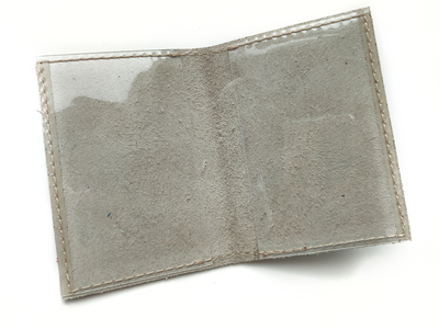 Картхолдер-книжка с двумя отделениями "Лиса на синем" с прозрачными отворотами (модификация 1)