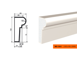 Фасадный молдинг из пенополистирола с покрытием LEPNINAPLAST (Лепнинапласт)  МВ-130/2