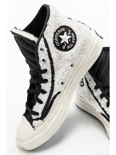 Кеды Converse Chuck 70 Sherpa зимние белые высокие