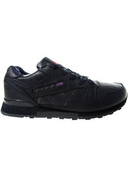 Кроссовки Reebok Classic черные зимние с мехом