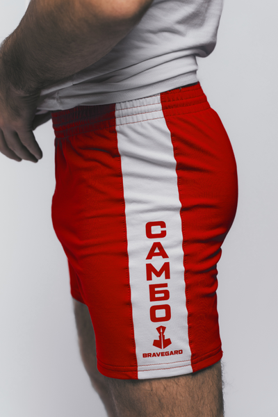 Шорты для самбо ВФС BRAVEGARD Ascend красные