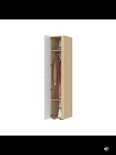 Санса ШК-01 Шкаф 1 створчатый Сонома/Белый