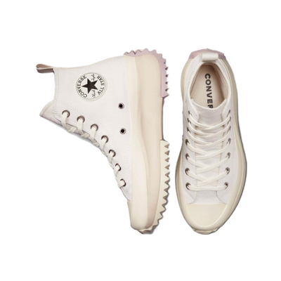 Кеды Converse Run Star Hike High Top embroidered Crystals бежевые с вышитыми кристаллами