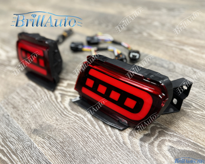 Противотуманки Toyota Land Cruiser Prado 150 LED красные (3 режима)