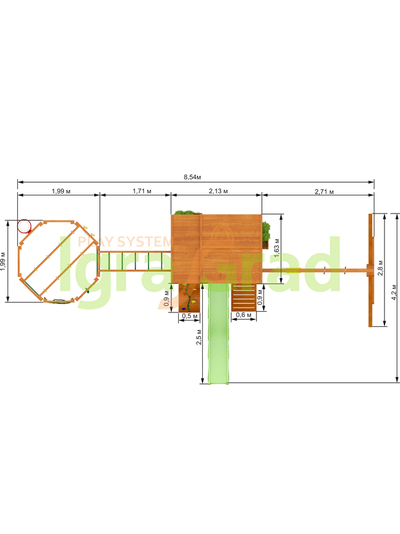Детская площадка IgraGrad Клубный домик 2 с WorkOut Luxe