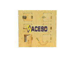 7.44 Настенный модyль с 6-ю замочками и задвижками