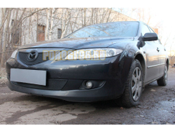 Защита радиатора Mazda 6 2002-2005 black низ