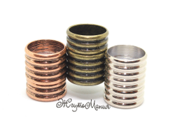 Магнитная застёжка "Гусеница" - 12мм - АНТИЧНАЯ МЕДЬ