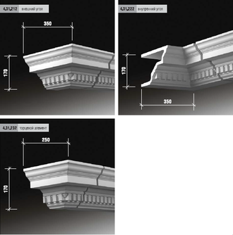 Карниз 4.31.202 сборный - 170*250*2000мм