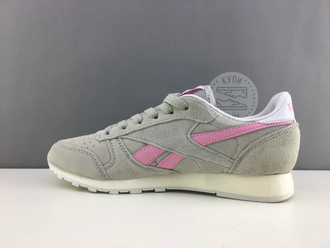 Reebok Classic Leather Grey Pink (36-41) Арт. 160M-A