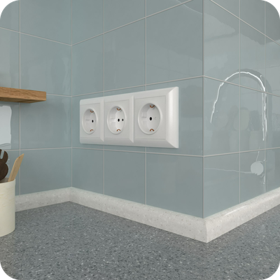 Акриловый плинтус бордюр на столешницу BNV ПШ24 12х24х1800мм Серый