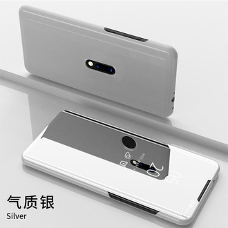 Зеркальный чехол-книжка для Xiaomi Mi 9T (Pro) / Redmi K20 (Pro) (серебристый)