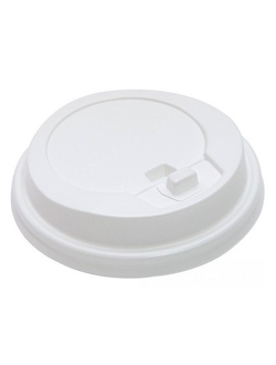 Крышка для стакана  250мл  с питейником (белая), 80мм