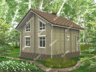 Дом из клееного бруса "Казань", 120 м2