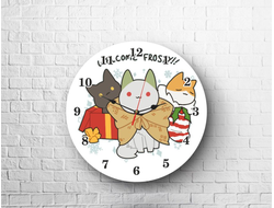 Часы Котики №8