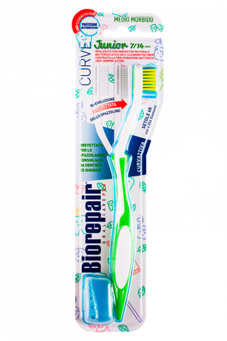 Зубная щетка детская от 7 до 14 лет, Biorepair Toothbrush Medium-Soft Junior, Biorepair