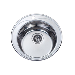 Мойка D49 врезная глянцевая 0,6/170 (16) "с сифоном"