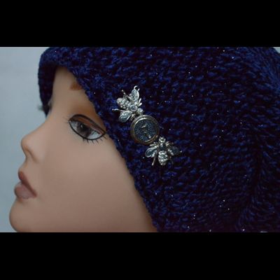 Шапка вискозная зимняя женская Италия Визио Vizio 6100 синяя