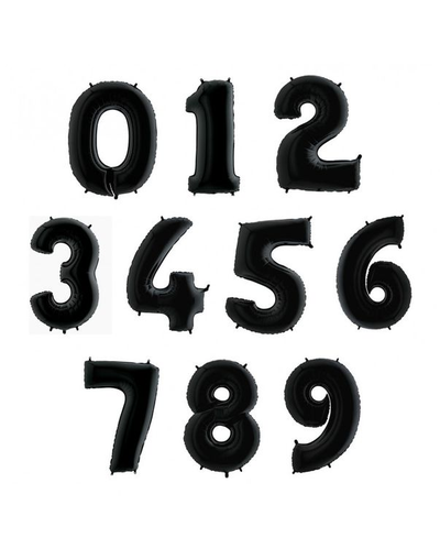 Цифра фольга с гелием 102см в ассортименте