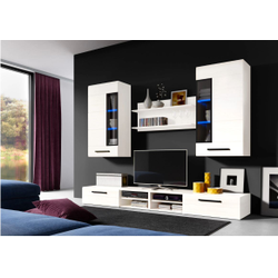 Кельн Шкаф-витрина 1960, 595х335х1960 белый глянец