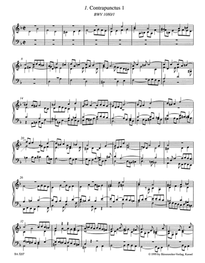 Bach, J. S. The Art of Fugue BWV 1080