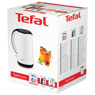 Чайник TEFAL KO260130, 1,7 л, 2150 Вт, закрытый нагревательный элемент, пластик, металл, белый