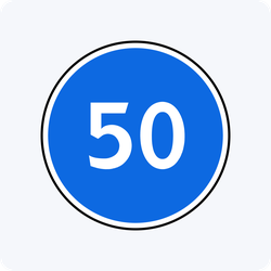 Дорожный знак 4.6 Ограничение минимальной скорости