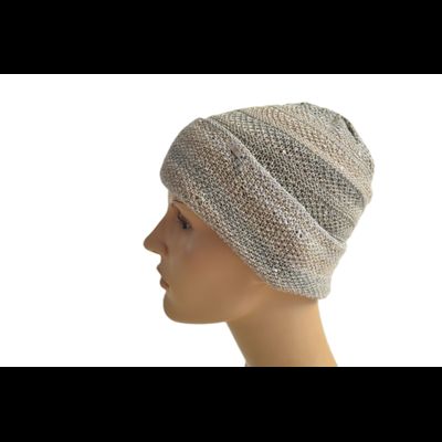 Vizio шапка с отворотом серая