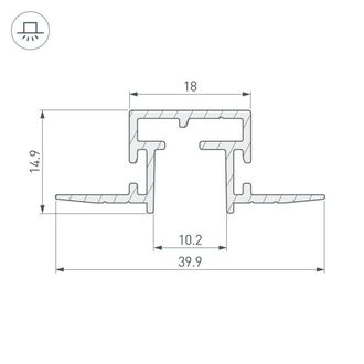 Профиль-держатель  KLUS TEK-PIK-1010-2000 (ARL, Алюминий)