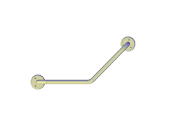 Поручень угловой (135°) 250х250 мм