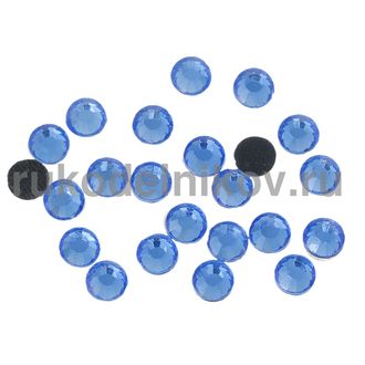 термостразы плоская спинка ss16 (4 мм), цвет-светло-голубой, материал-стекло, 3 гр/уп