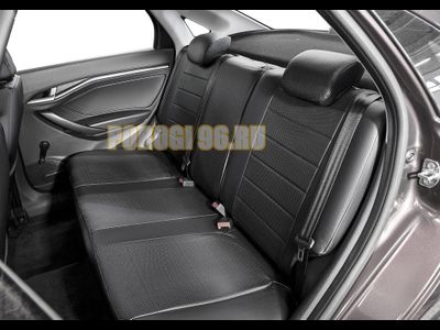 Авточехлы задняя спинка 40/20/40, рисунок Строчка для Volkswagen Tiguan II комплектация со столиками 2017-