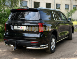 Защита задняя (уголки двойные) 76,1/42,4 мм ТСС для Haval H5 2024-