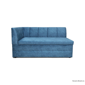 Кухонный ДИВАН "ФОРУМ-8" с боковой спинкой, Синий Левый