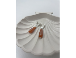 Серьги с сердоликом