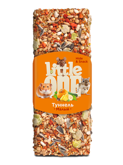 Little One Туннель малый Вкусная лазейка, Лакомство-игрушка для всех видов грызунов, 120 г