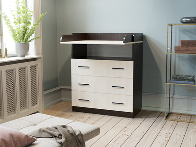 Комод К-1.2 пеленальный (810*430*1005) венге/дуб молочный